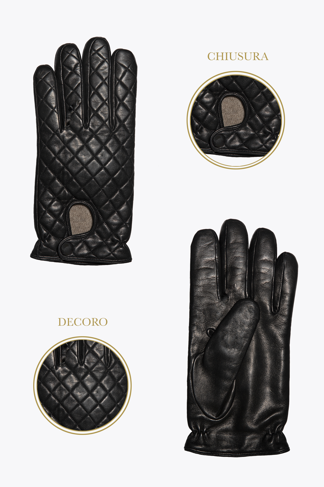 Guanti in pelle da UOMO Casual MC5  ELVIFRA fashion accessories handmade  in Italy store online