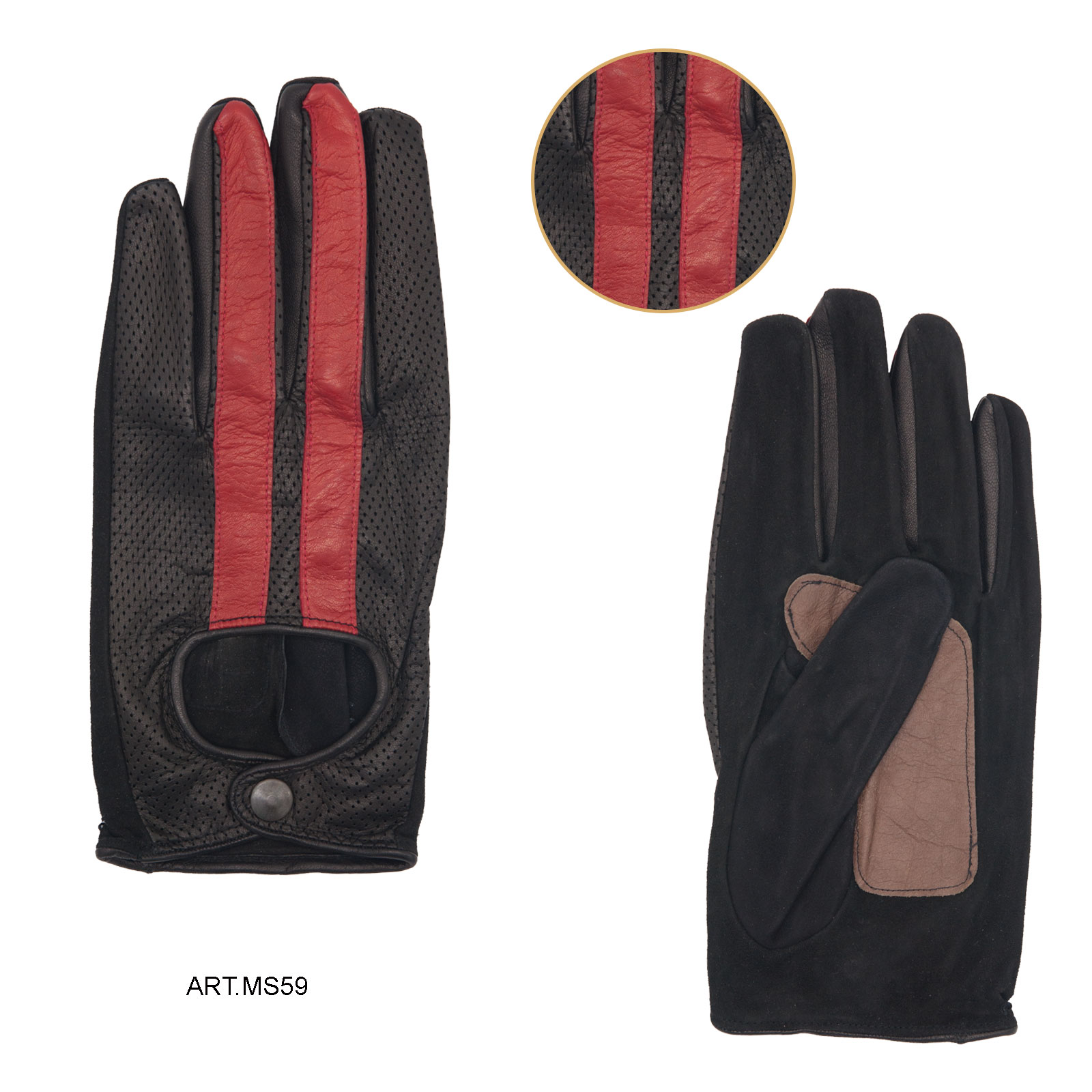 Guanti in pelle da UOMO Guida Sport MS59